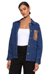 Rivi Leather Patch Jacket