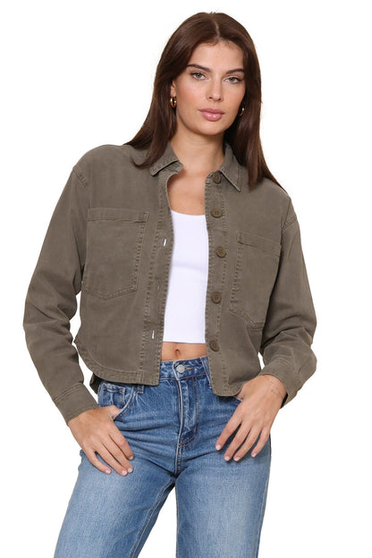 All Day Cropped Washed Jacket