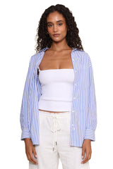 Elsa Top - Mariner White Stripe