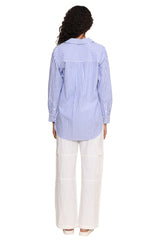 Elsa Top - Mariner White Stripe